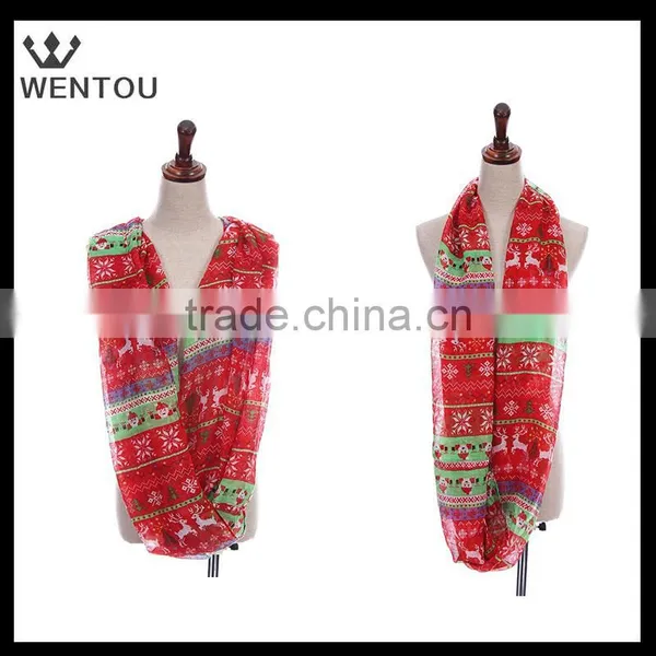 Wholesale Personalized Red Christmas Scarf photo-6