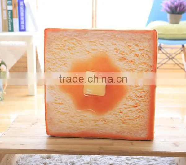Amazon Hot Selling Soft Cat Sponge Cushion Bread Fruits Printing Pillow photo-4
