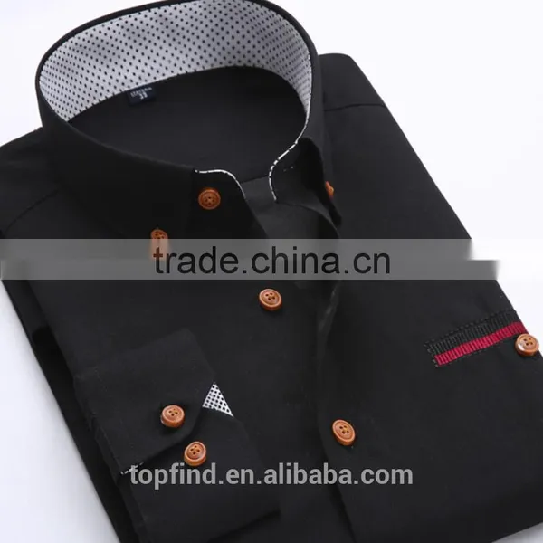 High Quality Customise 2016 New Arrival Cheap Mens Uniform Office Shirt With Private Logo photo-3