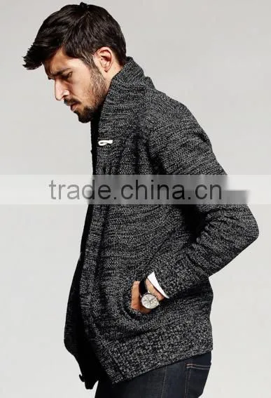 China Factory Thick Button Cardigan Winter Mens Sweater Design for Hot Sale photo-3