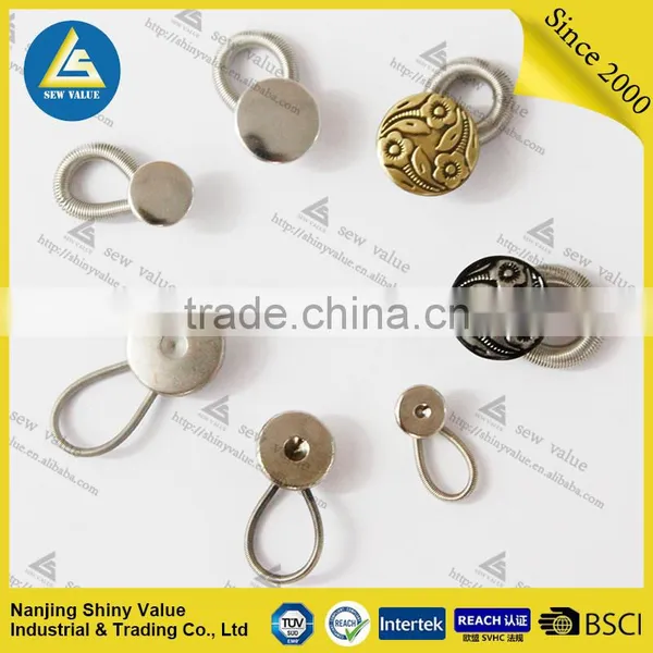 Wholesale Remove Metal Jeans/waistband / Shirt Button Extender With Elastic photo-4
