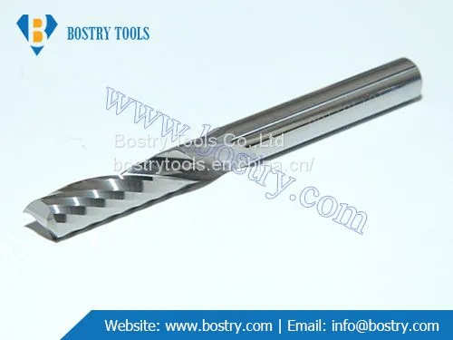 Single Flute Aluminum End Mill Cutting Tool Bits Spiral Cnc Router Bits for Soft Metal photo-5
