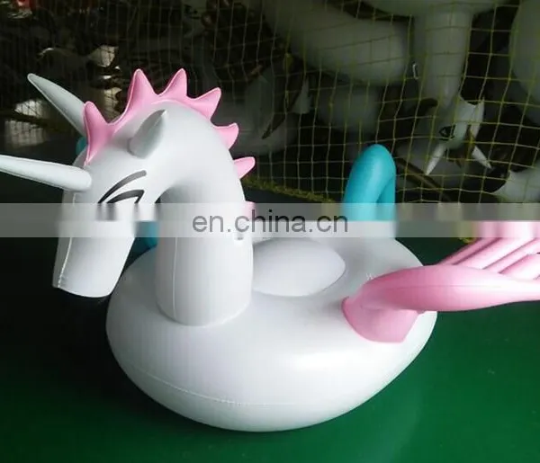 6P Giant Swimming Inflatable Pegasus Pink and Blue Wings Pool Float With EN71 Certification photo-2