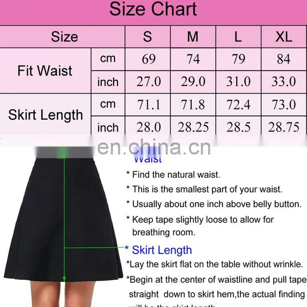 Kate Kasin Occident Women's High Stretchy Cotton High Waist A-line Flared Skirt KK000279-1 photo-6