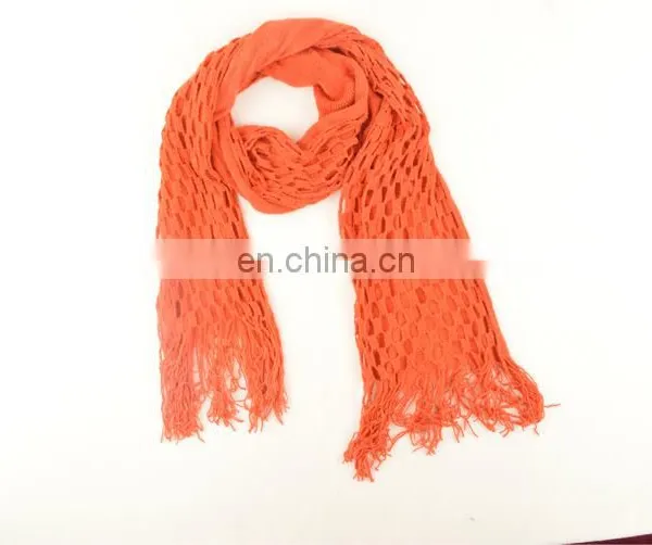 2017 Hollow Out Double Hook Flower Lady Warm Shawl Wool Scarf With Tassel photo-5