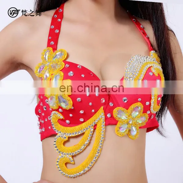 Newest Beaded Red Belly Dance Outfit photo-2