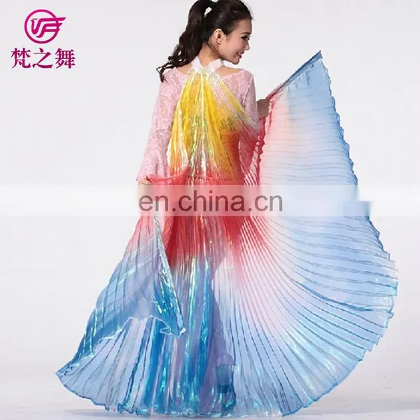 P-9071 American Hot Sale Translucent Gradient Color Adult 360 Degree Belly Dance Isis Wings photo-2