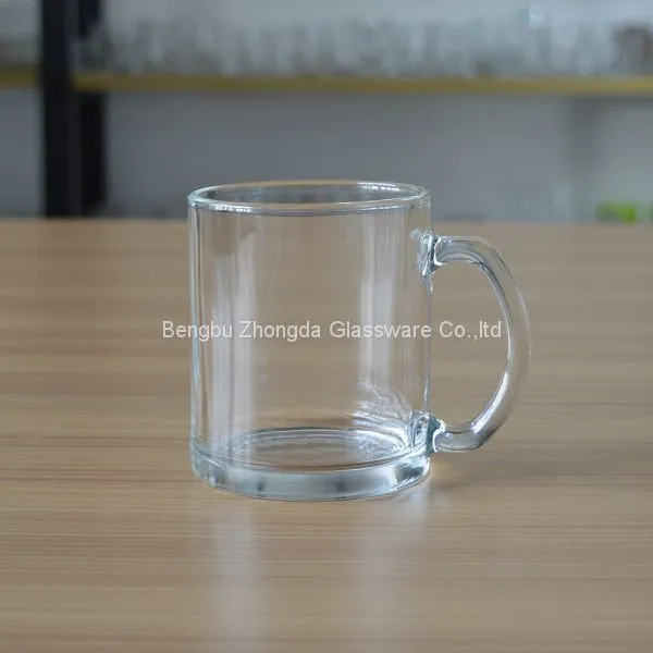 Wholesale Customized 12 OZ Glass Coffee Mug Warm Beverage Mugs Beer Glass