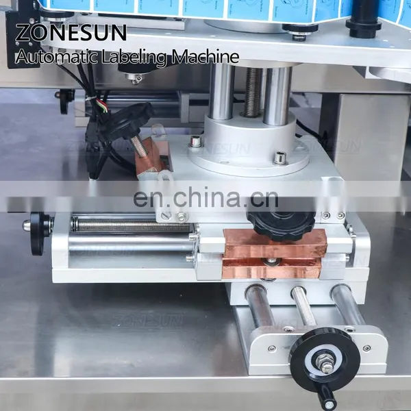 ZONESUN ZS-TB300 Automatic Double Size Tube Sticker Water Flat Bottle Labeling Machine For Bottles photo-4