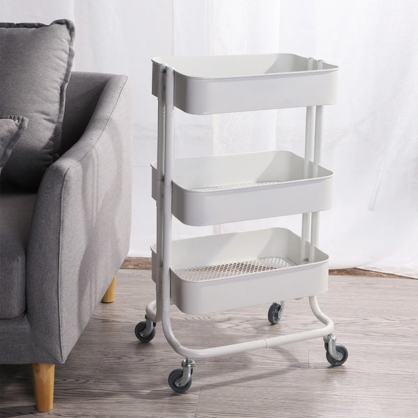Kitchen Storage Trolley 3 Tier Vegetable Trolley Trolley For Kitchen Utensils photo-4