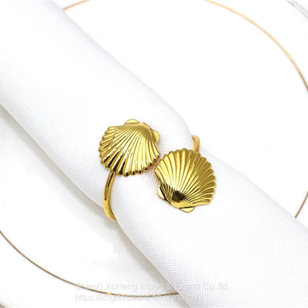 Western Restaurant European Napkin Storage Luxury Metal Napkin Ring photo-3