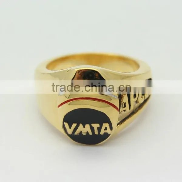 Promotional Enameled Stainless Steel Men Stamp Ring photo-5