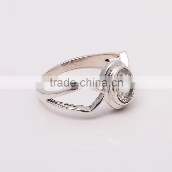 WHITE TOPPAZ RING ,925 Sterling Silver Jewelry Wholesale,WHOLESALE SILVER JEWELRY,SILVER EXPORTER,SILVER JEWELRY FROM INDIA photo-2
