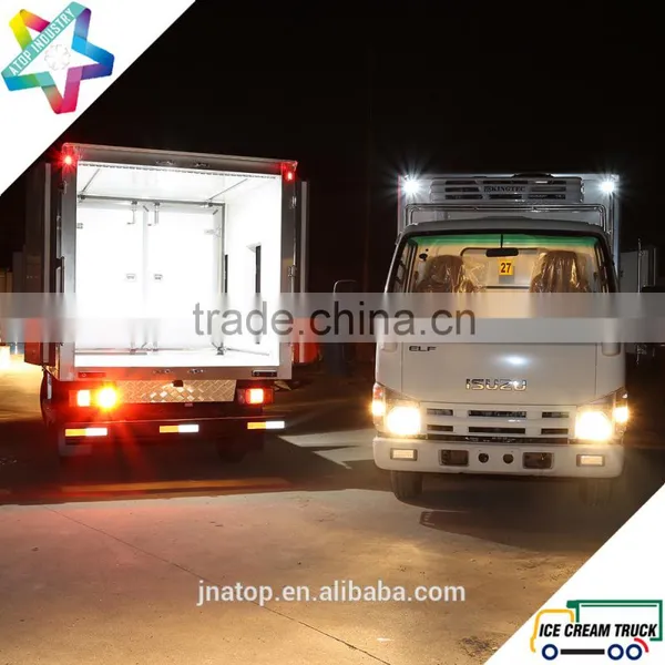 Multi-temperature Refrigerated Truck Light Duty NPR Chassis Ice Cream Yogurt Reefer Truck photo-3