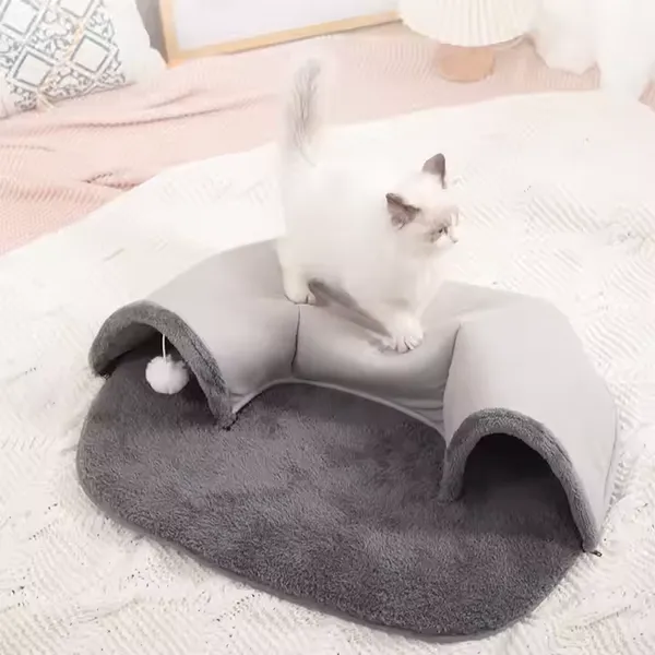 Meow Love All-in-one Eco-friendly Warm Pet Bed Multifunctional Cat Toy Nest Cat Tunnel Runway Play Sleep photo-4