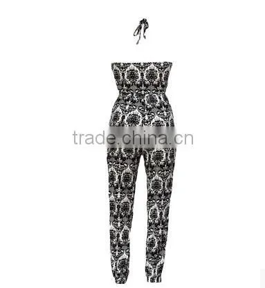 2015 Show Thin Printed Chiffon Jumpsuits Summer Clothes Pants Female Leisure Trousers OEM Service photo-5
