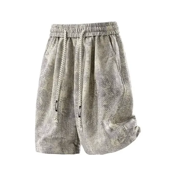 Men's Trendy Jacquard Patterned Short Shorts photo-3