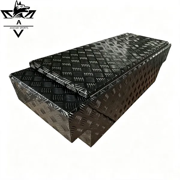 AV-C15-TB0030 OEM Аллюминиевый инструментальный ящик для кемпинга с алмазной поверхностью, водонепроницаемый, из сплава, для грузовика пикапа, ящик для хранения на грузовой платформе