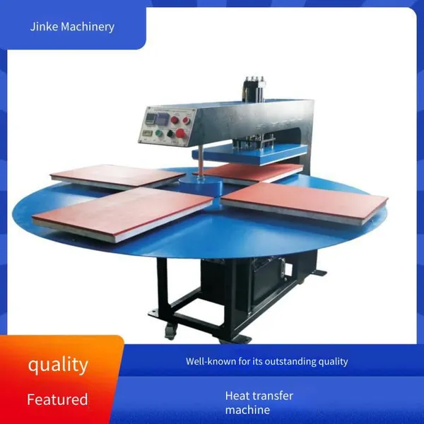 Jinke Machinery Top-sliding Pneumatic Dual-station Heat Transfer Machine, High Flexibility for Fabric Printing photo-5