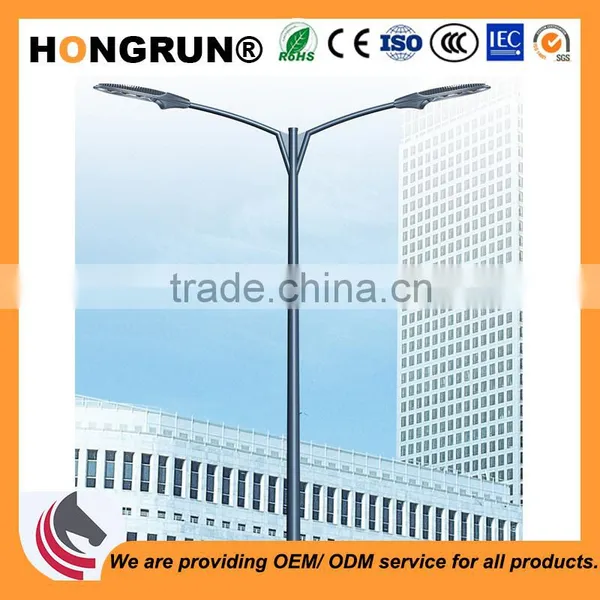 Dual-arm Street Lamp Poles Used for Business District Steel Light Pole