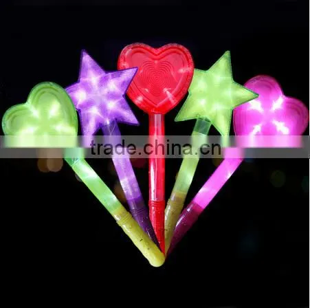 Color Star/Heart LED Light Stick Shiny Cheering Glow Flash Light Stick Christmas Gift Party photo-6