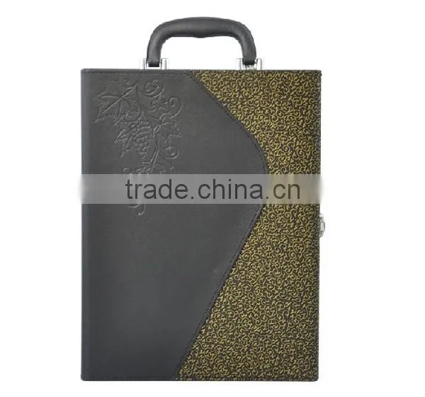 2015 Handmade High Quality Leather Wine Box,liquor Bottle Gift Box photo-2
