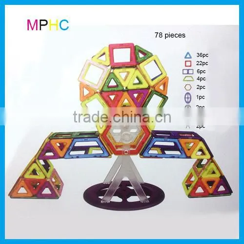 Kids Educational Plastic Magnetic Construction Bulding Blocks