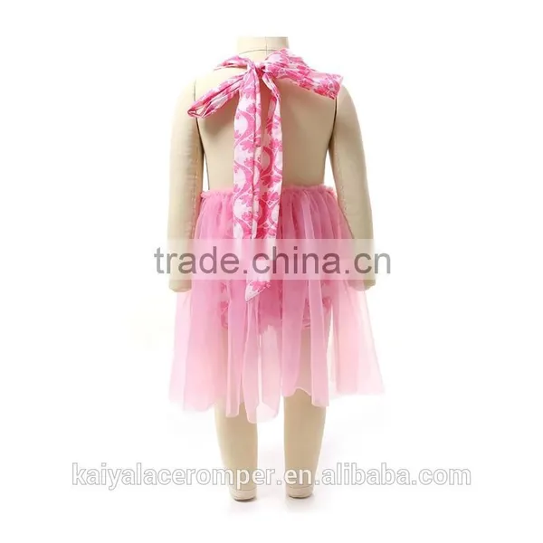2016 Wholesale Baby Girl Romper Toddler Pink Bodysuit High-quanlit Kids Clothes photo-2