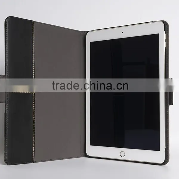 Genuine Leather and Canvas Smart Tablet pc Cover for Ipad Air 2 photo-2