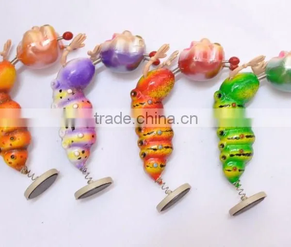 Pearl Powder 4 Inch Plastic Caterpillars Promotional Magnetic, Kids Educational Outdoor Toys photo-2