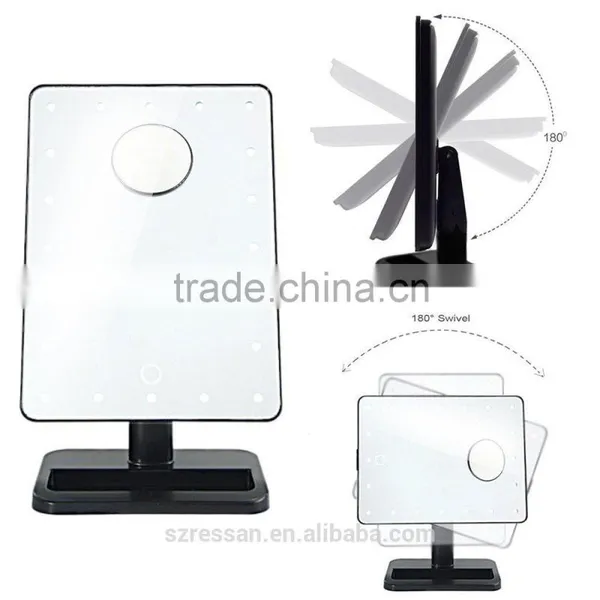 Rectangular LED Lighted Vanity Mirror With 10x Magnification Spot Mirror Magnifying Makeup Mirror,10X Magnification photo-2