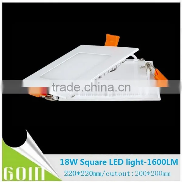 Square Ultra Slim Smd Led Panel Light 18w Recessed Mini Led Panel Down Light Luminaire 220v for Ceiling