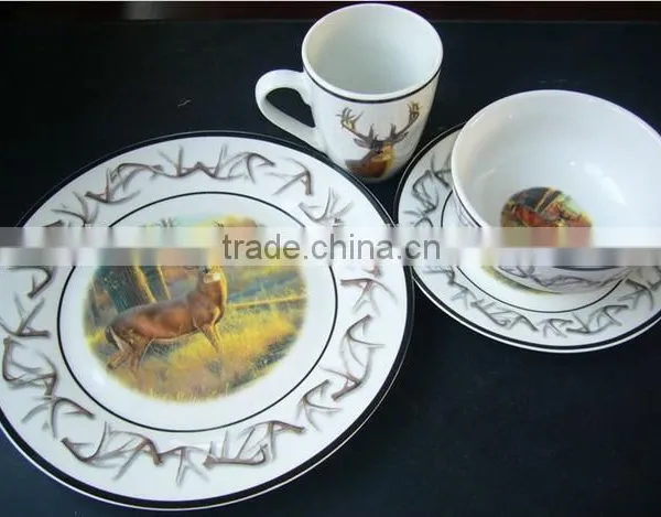 Christmas Coupe Shape Dinnerware Royal Porcelain Dinner Set photo-6