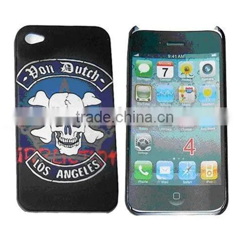 Amusing Skull Pattern Back Cover for Iphone 4 - (GF-IPH4-BC10