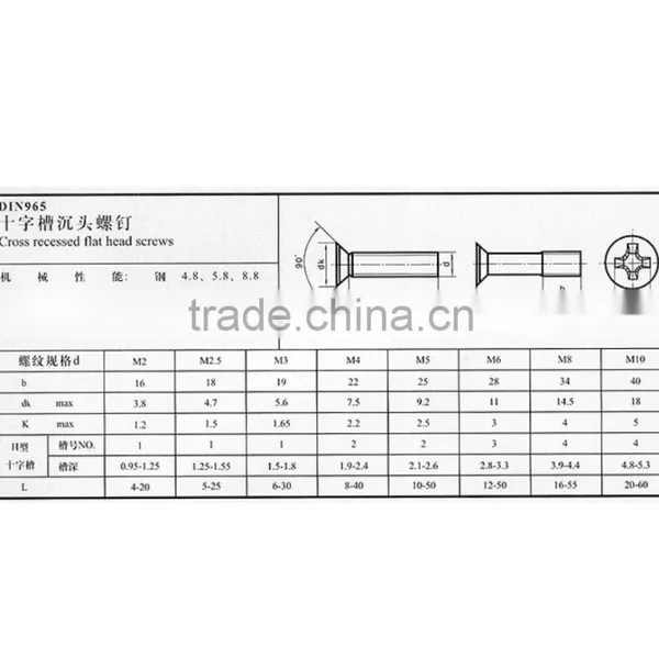 China Factory Supply Phillips Drive Csk Head Flat Head Zinc Machine Screw photo-5