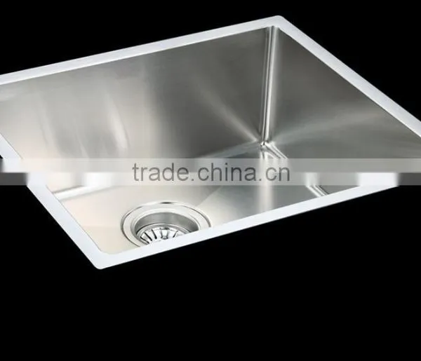 SUS304 Handmade Undermount Single Bowl Handmade Bar Sink Made in China photo-3