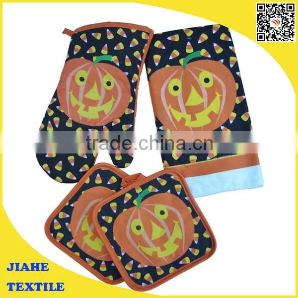 Kitchen Pan Protectors-oven Mitten 100% Cotton Barbecue Gloves photo-3