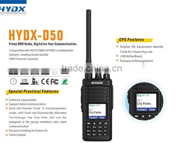 HYDX D50 DMR Portable Radio Upgradable Public Wireless Walkie Talkie Amateur Digital Transmitter photo-2