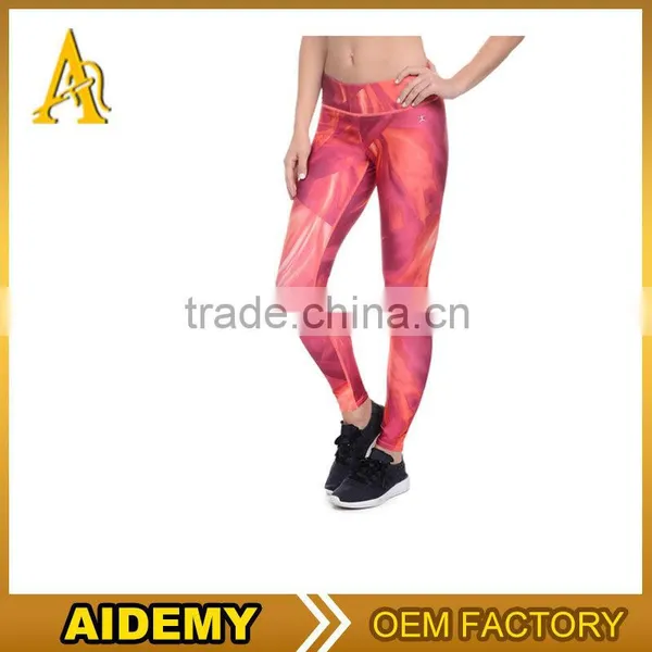 Custom Made Sublimation Printed Womens Sports Fitness Leggings photo-3