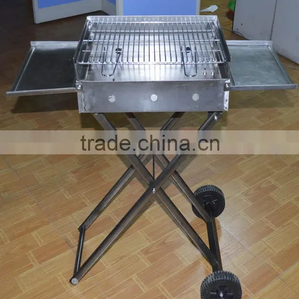 Commercial Mobile Grill Cart Table BBQ Grills From China