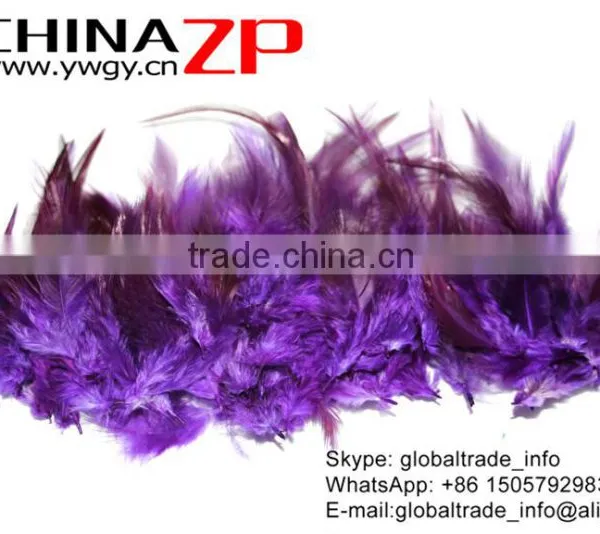 Top Supplier ZPDECOR Bulk Sale Selected Prime Quality Purple Chicken Rooster Saddle Feathers photo-3