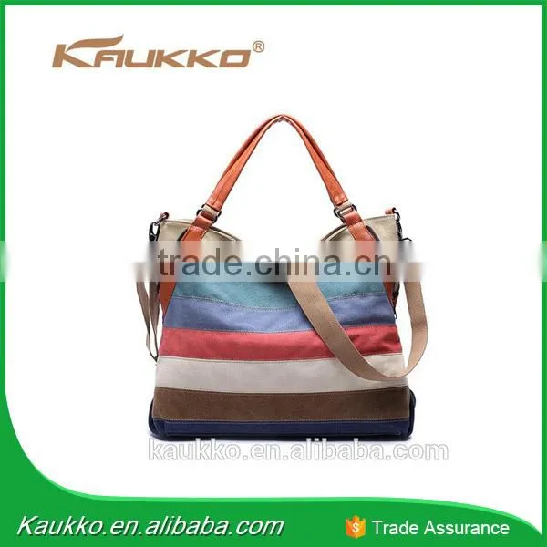 High Quality Women's Canvas Shoulder Bag Handbag EuropeStyle Women Canvas Tote Handbag photo-2