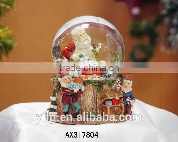 Customized Music Crystal Glass Snow Ball for Christmas Gift Resin Craft / Christmas Glass Snow Ball photo-5