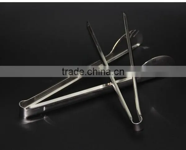 Steak Grip Kitchen Food Vegetable Spring Clip Clamp Stainless Steel BBQ Tongs photo-3