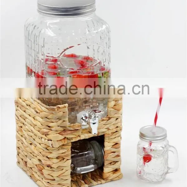 Glass Beverage Dispenser on Grass Stand photo-2