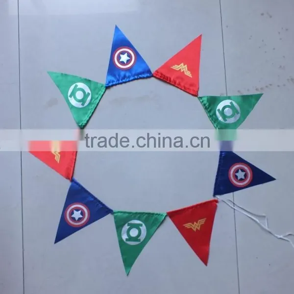 Party Decoration Event Using Party Item Superhero Color Flag Christmas Day Decoration photo-3