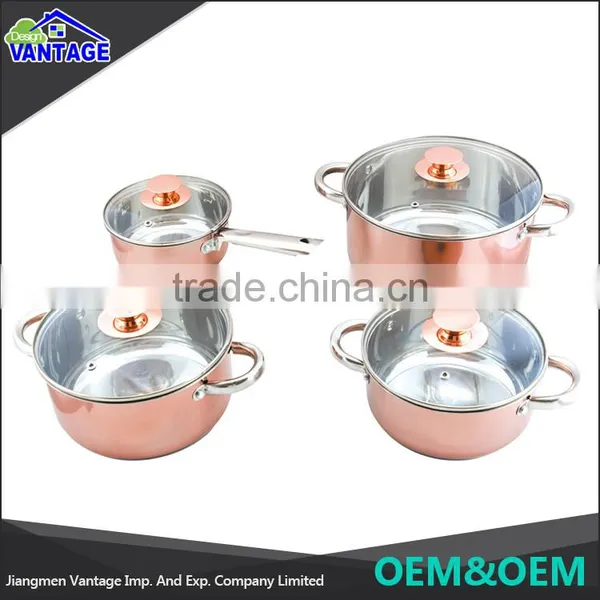 Wholesale Stainless Steel Cookware Color Coating 8pcs Stainless Steel Cookware Set photo-6