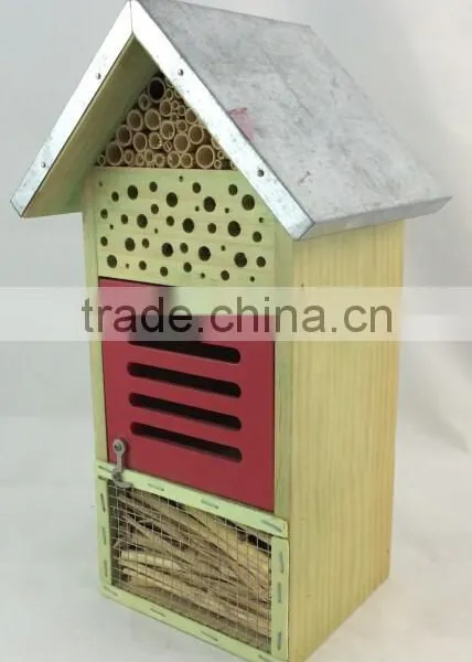 FSC Wooden Garden Hanging Bee Insect Hotel Wooden Insect Bee House photo-4