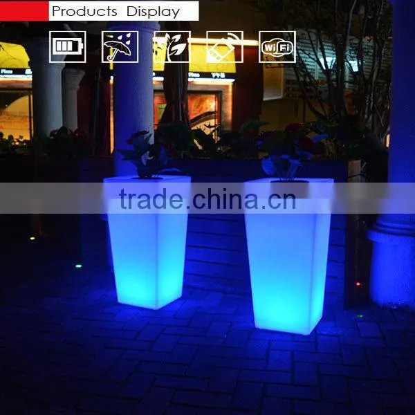 Factory Direct Sale RGB Color Changing Remote Control Flower Pot photo-4