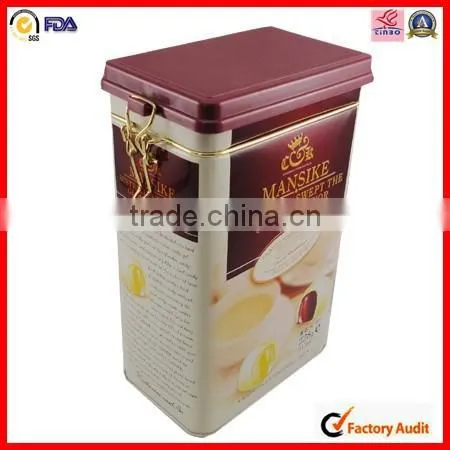 China Factory Custom Coffee With Hinge Tin Can photo-4